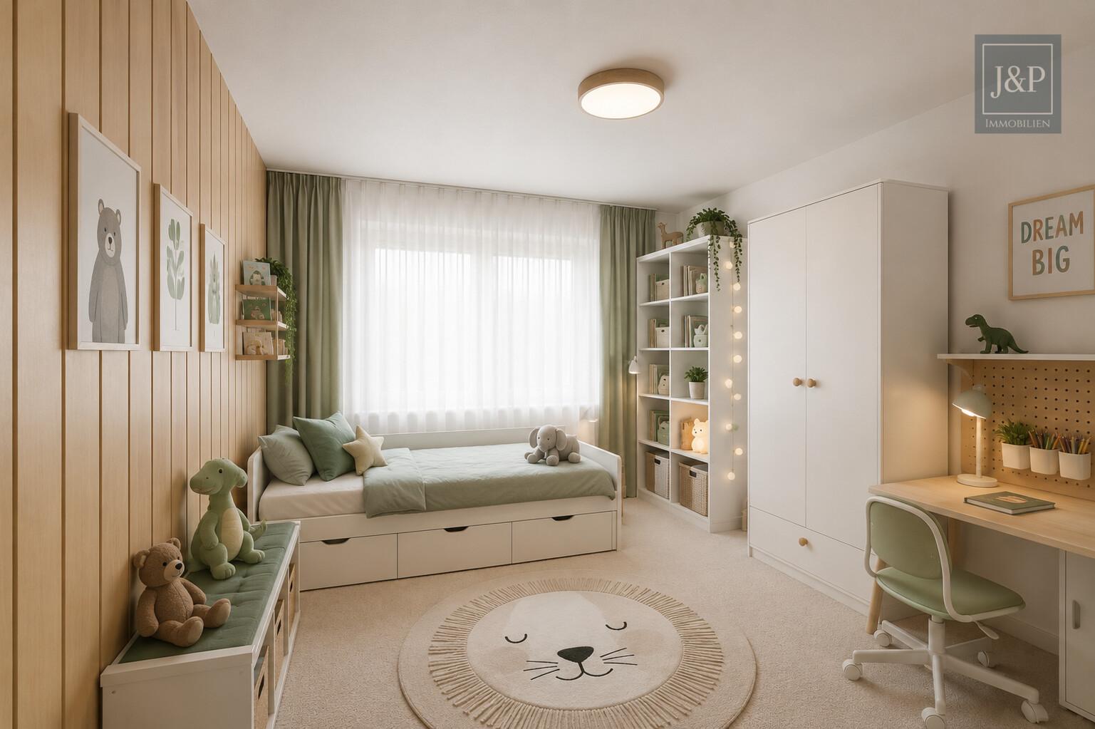 Familienglück mit Garten – Reihenendhaus mit Balkon, Terrasse & viel Potenzial in Frankfurt - Zimmer 2 OG KI überarbeitet