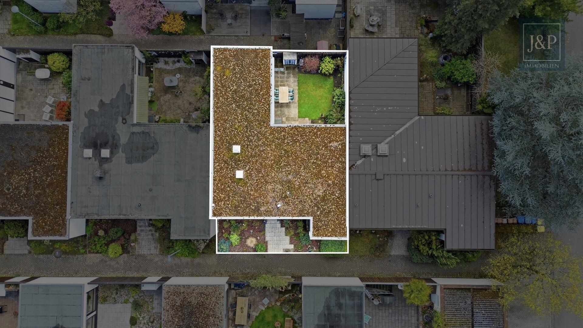 Familien-Bungalow in ruhiger Lage – Garage, Sauna & schöner Garten! - Luftaufnahme