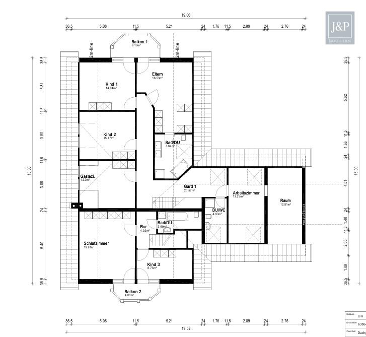 Einmalige Gelegenheit! Ihr Anwesen im Villenviertel von Glattbach. Einliegerwohnung & Waldnähe - Grundriss OG Glattbach