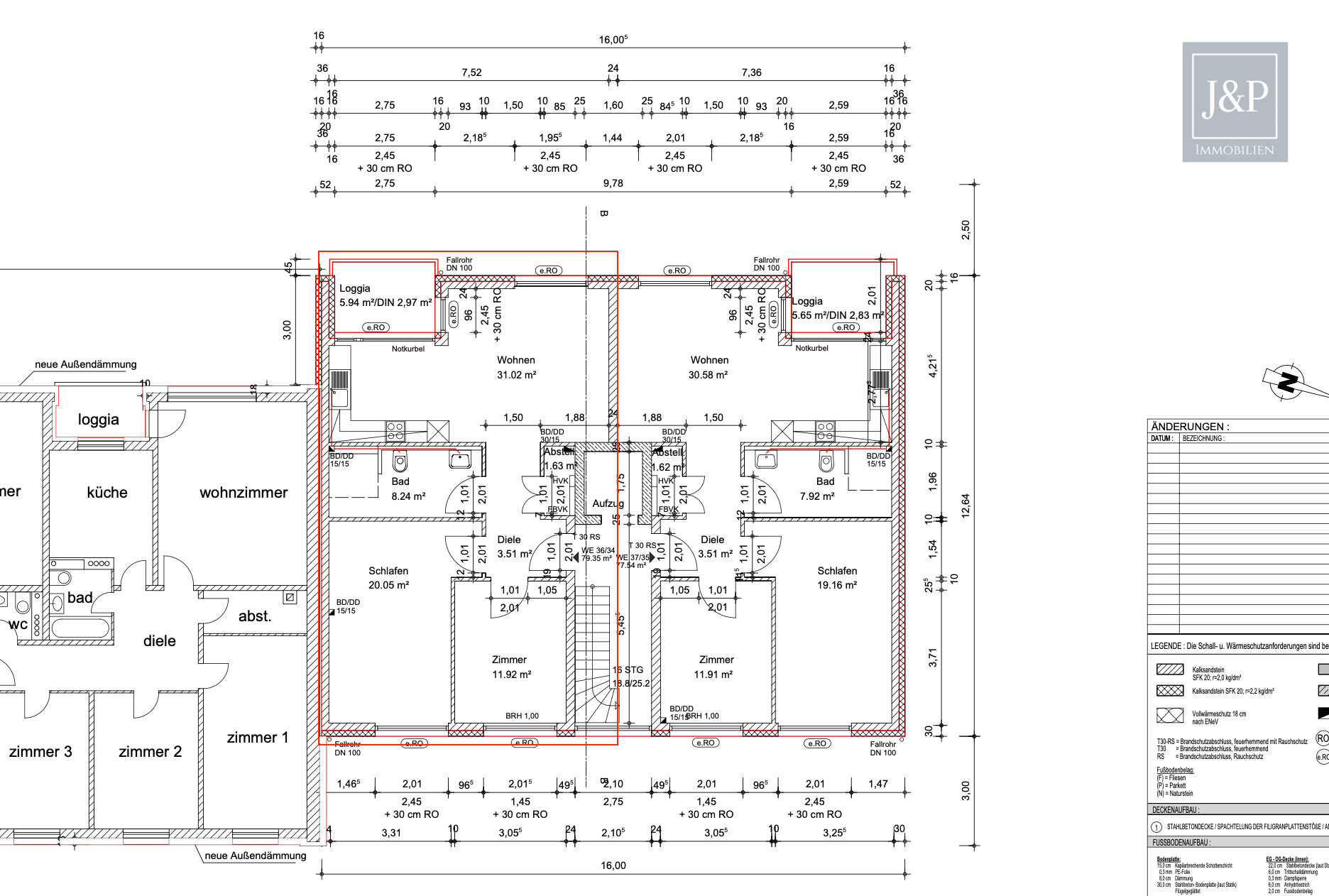 Hochwertige 3-Zimmer-Wohnung mit Aufzug und Loggia in Rödelheim! - Grundriss