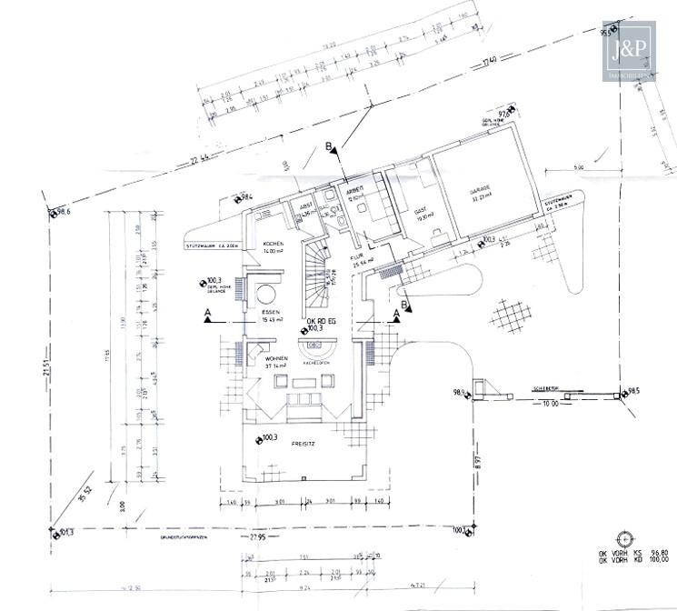 Anwesen mit besonderer Architektur, Wärmepumpe und Weitblick! Inkl. Praxis- oder Geschäftsräume! - Grundriss EG Neu-Anspach