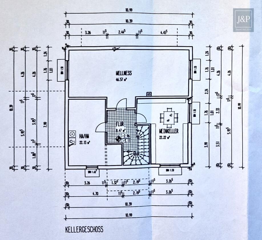 Luxuriöses EFH im Neubaugebiet von Crumstadt: Familientraum mit Weinkeller & große Empore - Grundriss UG