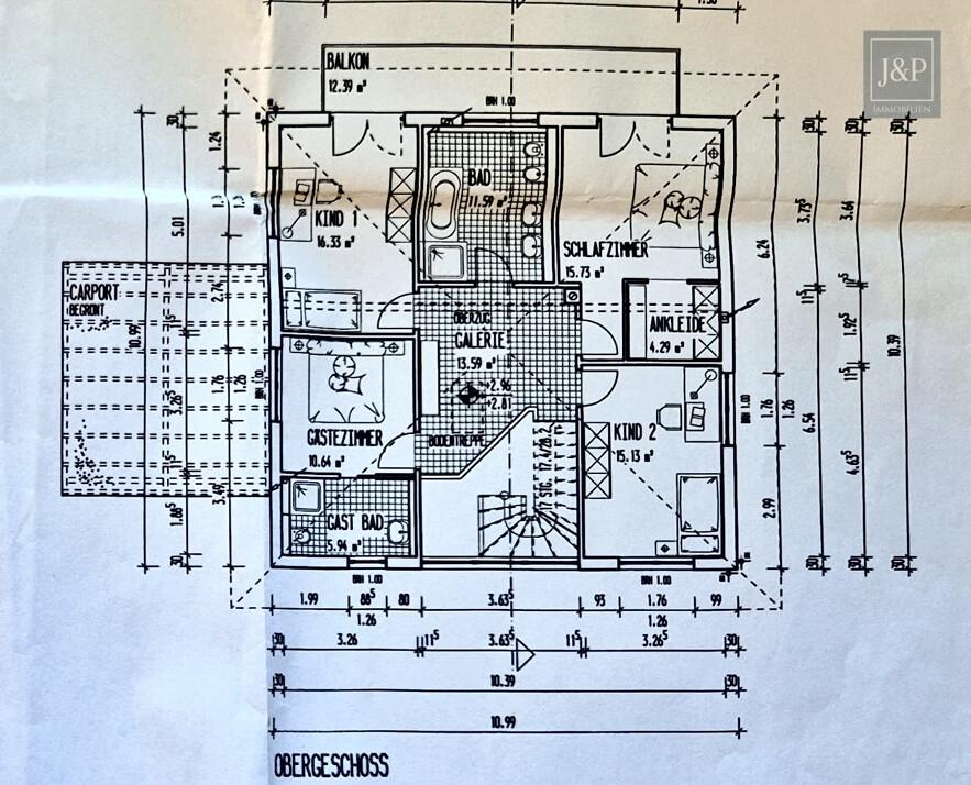 Luxuriöses EFH im Neubaugebiet von Crumstadt: Familientraum mit Weinkeller & große Empore - Grundriss OG