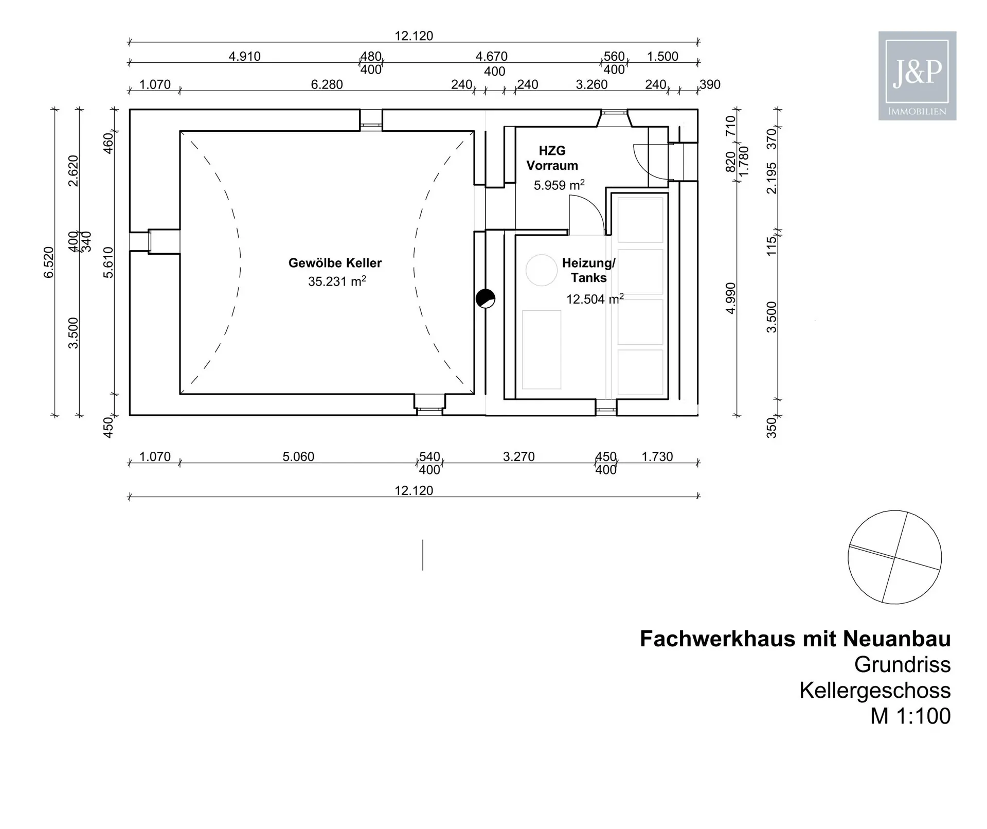 Zentral & vielseitig: Großes Fachwerkhaus mit Einliegerwohnung und Nebengebäuden! - Grundriss Keller