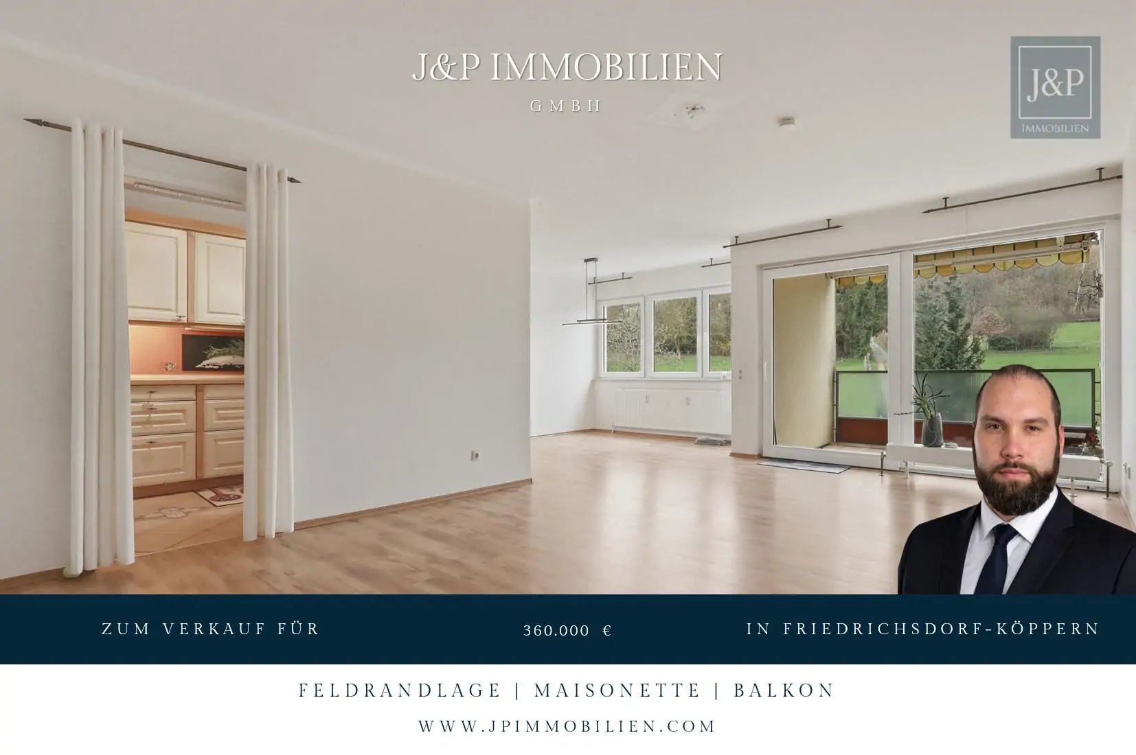Maisonette in Feldrandlage – Balkon & Garage – sofort verfügbar - Titelbild