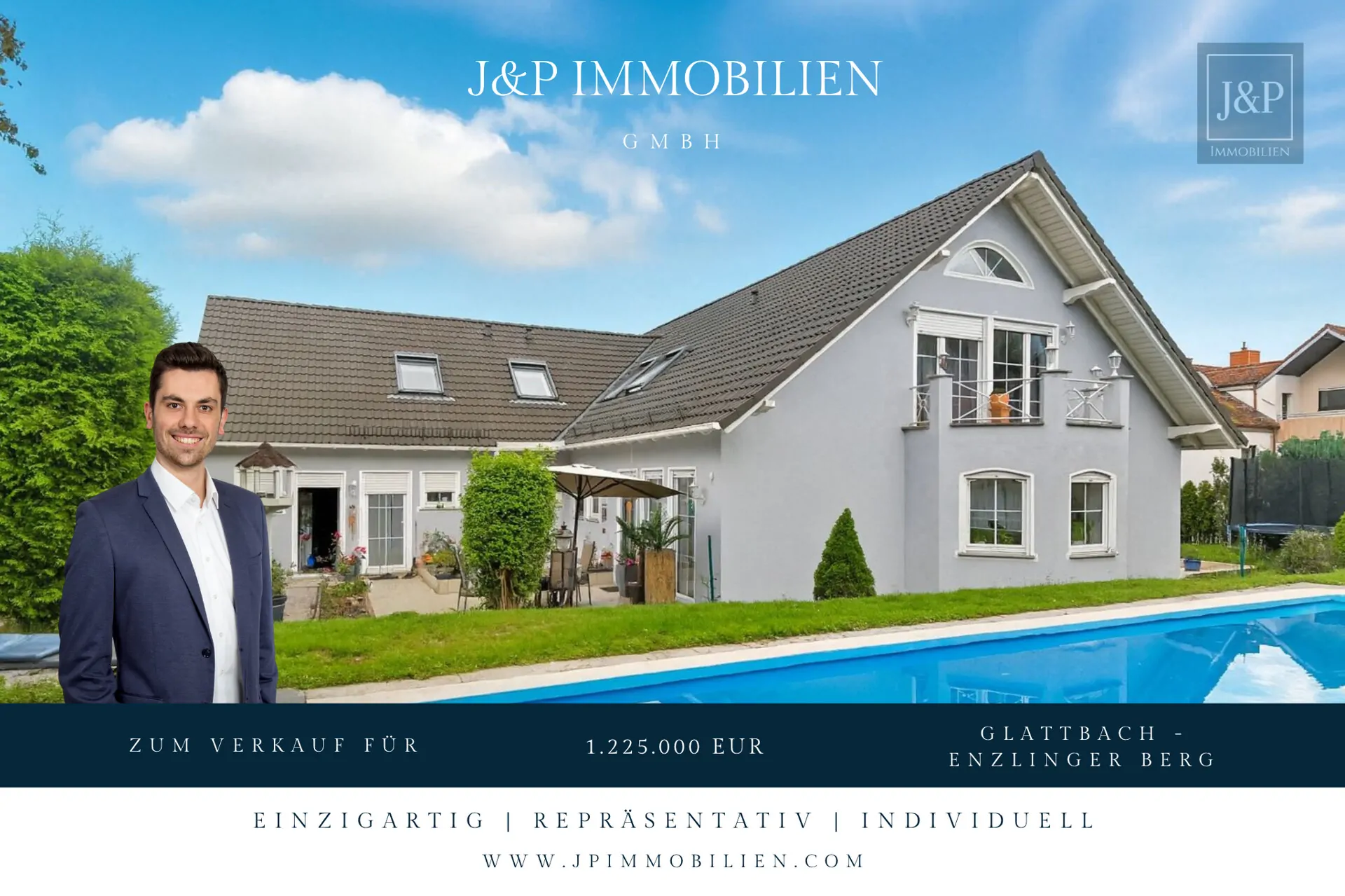 Mehrgenerationenwohnen im Villenviertel von Glattbach. Gehobener Lebensstil auf über 400qm. - Titelbild