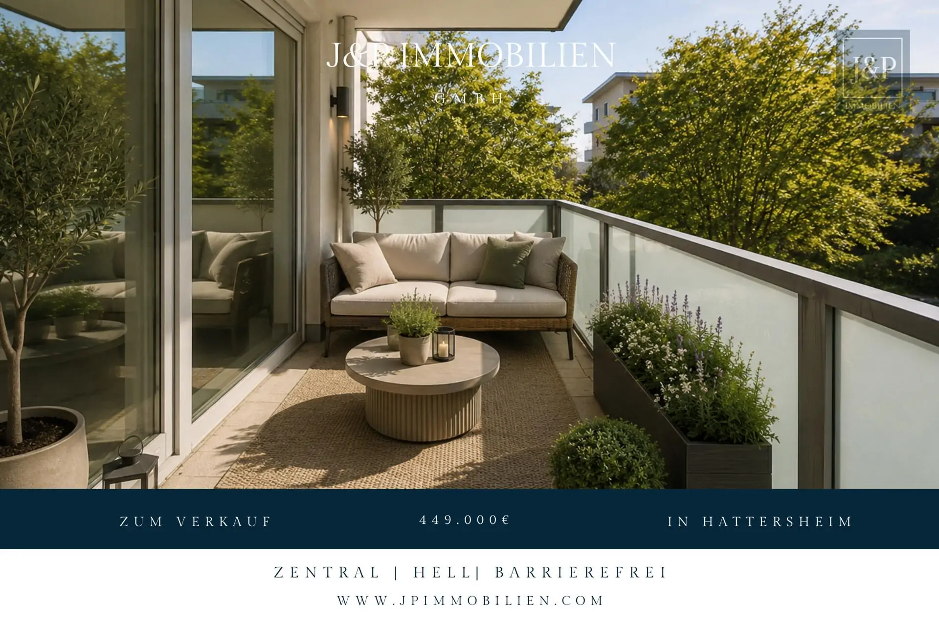 Kurze Wege, großzügiges Wohnen: 3 Zimmer mit Balkon & Tiefgarage in Hattersheim - Titelbild