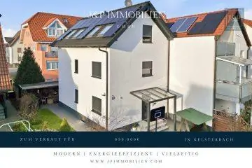 Doppelhaushälfte mit PV-Anlage und variabler Nutzung auf vier Ebenen in Kelsterbach, 65451 Kelsterbach, Doppelhaushälfte