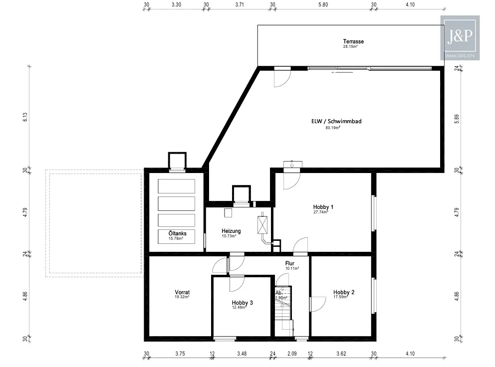 Sonnige Lage auf der Hegewiese. Großes Anwesen mit altem Baumbestand + Ausbaureserve (ZFH/EFH) - UG