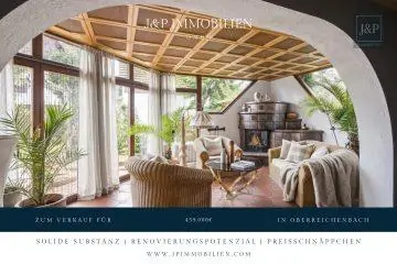 Zeitlose Eleganz der 70er: weitläufiger Bungalow mit Wintergarten und offenem Kamin, 91097 Oberreichenbach, Bungalow