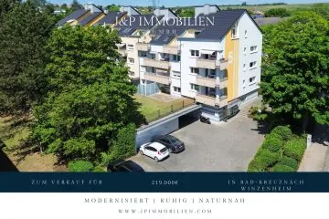 2017 sanierte Wohnanlage! Energieeffiziente und naturnahe 2-Zimmer-Wohnung mit großzügiger Terrasse!, 55545 Bad Kreuznach / Winzenheim, Erdgeschosswohnung