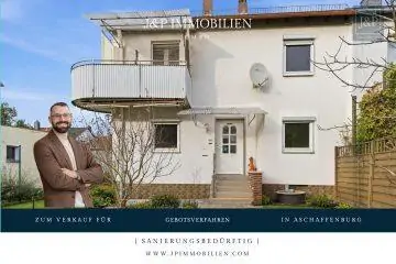 Chancenobjekt mit großem Grundstück in Bestlage – Doppelhaushälfte mit Potenzial & Gebotsverfahren, 63741 Aschaffenburg, Doppelhaushälfte